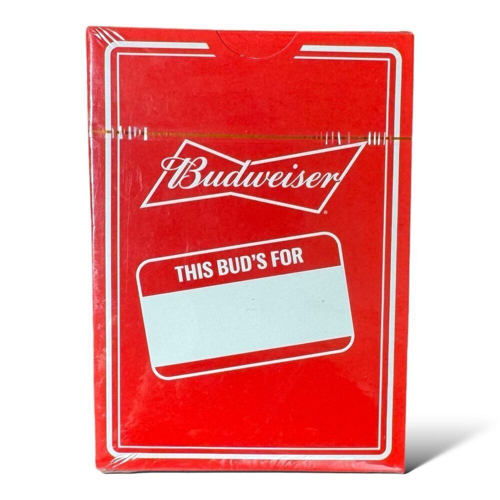 Budweiser This Bud's For You Red Playing Cards Game Full Deck Vintage Gifts